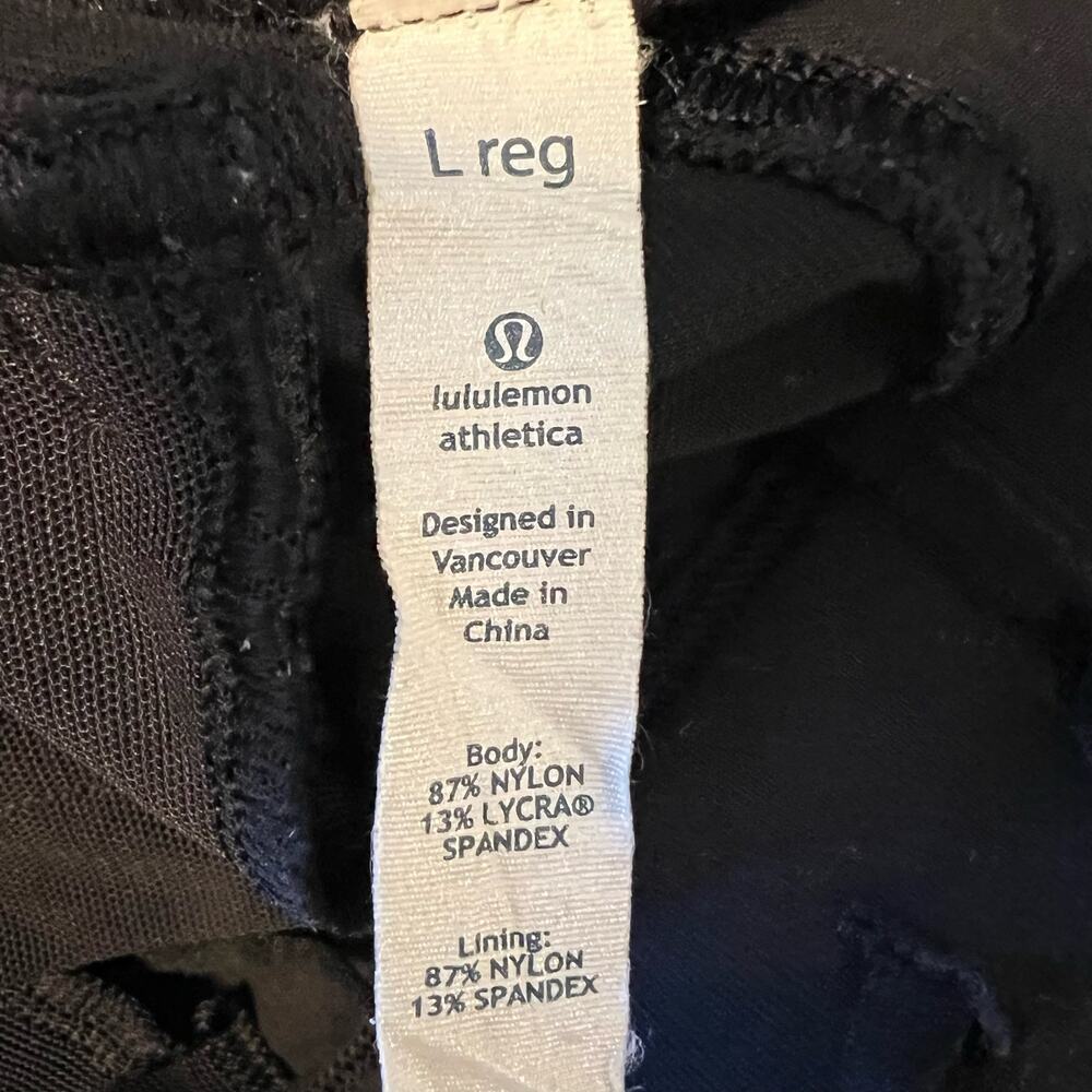 Lululemon Mens Pant Large Black Straight‎ Leg Casual Workout - Picture 6 of 6